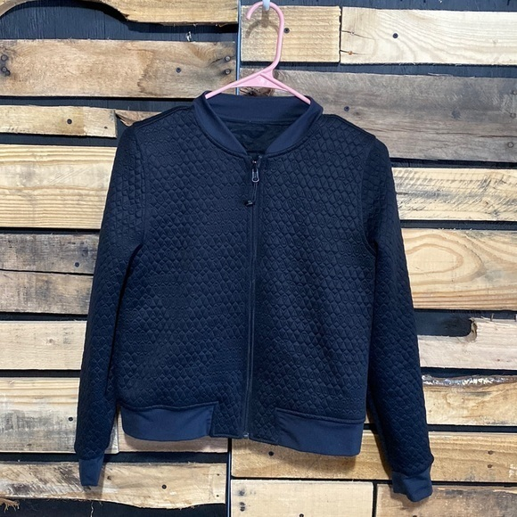 IVIVVA Wherever You Go Black Reversible‎ 
Quilted Jacket Bomber Girls Size 12 - Picture 1 of 7